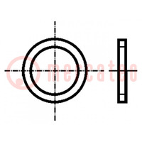 Podkładka; okrągła; M13; D=17mm; h=2mm; stal; Pokrycie: cynk; BN 739