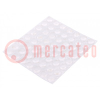 Self-adhesive foot; H: 3.6mm; transparent; polyurethane; Bumpon