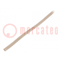 Insulating tube; fiberglass; beige; -30÷155°C; Øint: 1.5mm; L: 10m