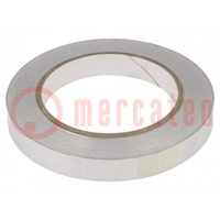 Tape: shielding; W: 15mm; L: 33m; Thk: 40um; acrylic conductive; 6%