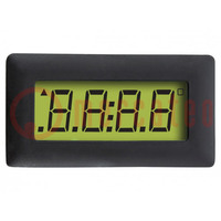 Multiméter: hőmérséklet; digitális,panelmérő; panelre; LCD; 40uA