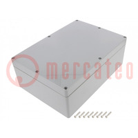 Enclosure: multipurpose; X: 185mm; Y: 265mm; Z: 95mm; ABS; dark grey