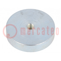 Magnete: fisso; neodimio; H: 7mm; 330N; Ø: 32mm; Mat.cust: acciaio
