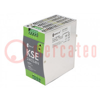 Power supply: switched-mode; for DIN rail; 240W; 24VDC; 10A; IP20