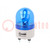 Avertisseur: lumineux; lumière rotative; bleu; S80; 24VDC; IP44