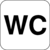 Piktogramm - WC, Schwarz, 10 x 10 cm, PVC-Folie, Selbstklebend, Weiß, Text