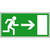 Rettungsweg rechts Rettungsschild, Alu, langnachleuchtend, Safety Marking, 30x15 cm BGV A8 E13