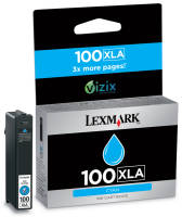 Lexmark Tintenpatrone Nr. 100XLA Cyan mit hoher Kapazität (ca. 600 Seiten)