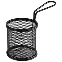 APS 40625 SNACKHOLDER - CESTA PARA APERITIVOS (ACERO INOXIDABLE, DIÁMETRO DE 9 CM), COLOR NEGRO