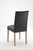 Stuhl Elegance Kunstleder Eiche; 46.5x51x95.5 cm (BxTxH); Sitz schwarz, Gestell