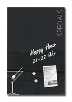 Sigel GL296 magnetisch bord Glas 400 x 600 mm Zwart