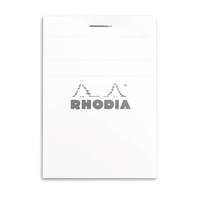 Rhodia N°11 bloc-notes A7 80 feuilles Blanc