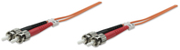 Intellinet 2.0m ST M/M kabel optyczny 2 m OM2 Pomarańczowy