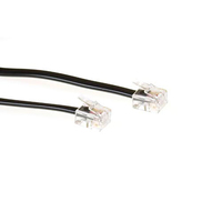 ACT RJ11 - RJ11 cable, Black 1.0m 1 m Schwarz