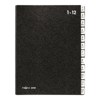Pagna 24121-04 separador Negro Cartón duro, Polipropileno (PP) A4