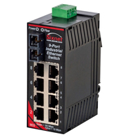 Red Lion SL-9ES-2SC łącza sieciowe Nie zarządzany Fast Ethernet (10/100) Czarny, Czerwony