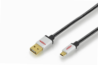 Ednet 84151 cable USB USB 2.0 1 m USB A Micro-USB B Negro, Blanco
