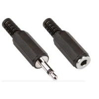 Bandridge BPP300 kabel-connector 1x 3.5mm Male, 1x 3.5mm Female Zwart