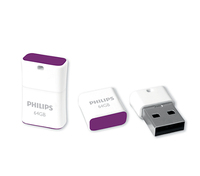 Philips FM64FD85B/00 unidad flash USB 64 GB USB tipo A 2.0 Púrpura, Blanco