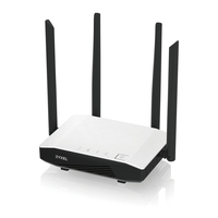 Zyxel NBG6615 router bezprzewodowy Gigabit Ethernet Dual-band (2.4 GHz/5 GHz) Czarny, Biały