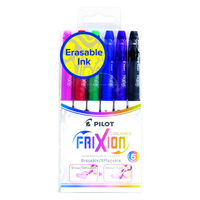 Pilot FriXion Colors viltstift Medium Verschillende kleuren 6 stuk(s)