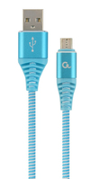 Gembird CC-USB2B-AMMBM-2M-VW USB kábel USB 2.0 Micro-USB B USB A Kék, Fehér