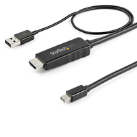 StarTech.com 3ft (1m) HDMI to Mini DisplayPort Cable 4K 30Hz - Active HDMI to mDP Adapter Converter Cable with Audio - USB Powered - Mac & Windows - Male to Male Video Adapter C...
