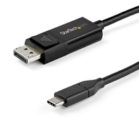 StarTech.com CDP2DP142MBD video átalakító kábel 2 M USB C-típus DisplayPort Fekete