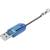 Renkforce CR14e geheugenkaartlezer Blauw, Zilver, Transparant USB 2.0