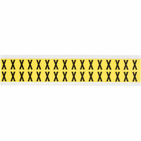 Brady 3420-X self-adhesive label Rectangle Removable Black, Yellow 32 pc(s)