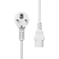 ProXtend Power Cord Schuko Angled to C13 1M White Fehér F típusú hálózati csatlakozó C13 csatlakozó