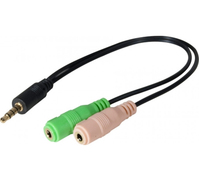 CUC Exertis Connect 721135 audio kabel 0,12 m 3.5mm 2 x 3.5mm Zwart