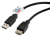 ROLINE USB 2.0 Cable, Type A-A, M/F, 0.8 m USB kábel 0,8 M USB A Fekete
