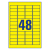 Avery L6103-20 öntapadós címke Téglalap alakú Tartós Sárga 960 dB