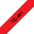 Brother TC-401 Etiketten erstellendes Band Schwarz auf rot