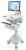 Ergotron SV44-1311-C mueble y soporte para dispositivo multimedia Aluminio, Gris, Blanco Panel plano Carro multimedia