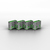 Lindy 40451 clip sicura Bloccaporte + chiave USB tipo A Verde Acrilonitrile butadiene stirene (ABS) 5 pz