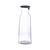 Glasflasche LITT, mit schwarzem Silikondeckel, Inhalt: 1 Liter, Durchmesser: