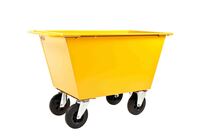 Abfallwagen Abfallsammler KM143025, 1220x580x760, Tragfähigkeit 400kg, lackiert Gelb
