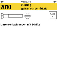 ISO 2010 Messing M 4 x 16 galv. vernickelt Ms Ni VE=K