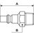 PREVOST Stecker für Pneumatik-Schnellverbindungskupplung Behandelter Stahl, G3/8 Stecker, Mit Gewinde ARO 210