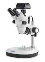 KERN Digitális mikroszkóp trinokulár tubus okulár HSWF 10×/∅ 23 mm/ objektív 0,7×-4,5×/ nagyítás: 45x/ LED világitás OZM 544C832