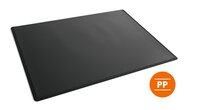 Durable Clear Overlay Non-Slip Desk Mat Notes Protector Pad | 53x40 cm | Black