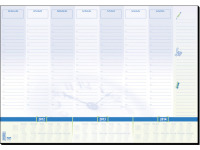 Bureauonderlegger Sigel Time 59,5x41cm, 80 grams papier, 30 vel, 3-jaars kalender. Kalender 2023/24/25.