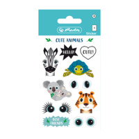 Sticker-Etikett Foliensticker Cute Animals FSC , nein, 1 1, sortiert, 1 1