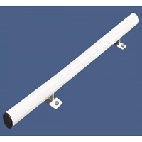 Steel Parking Stop - 1800mm - RAL 9010 - Pure White