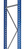 Palettenregal-Ständerahmen S645-B25, unmontiert, 6500x800 mm, blau/verzinkt