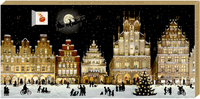 COPPENRATH Adventskalender Schokolade 95316 Weihnachtliches Stadtpanorama