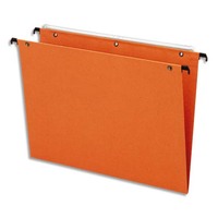 PLEIN CIEL Boîte de 25 dossiers suspendus en Kraft Orange pour tiroir dos V 769400