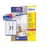 Avery Laser Address Label 63.5x38.1mm 21 Per A4 Sheet White (Pack 2100 Labels)